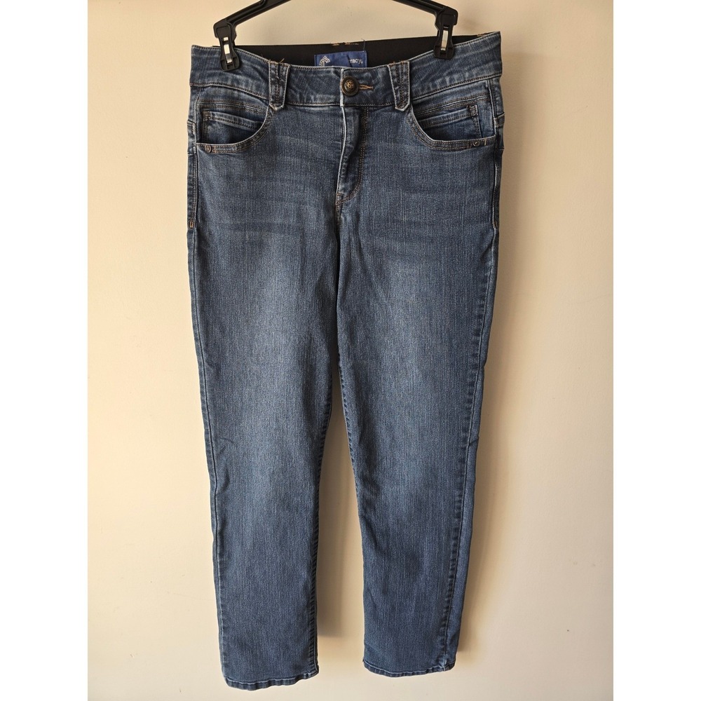 Democracy Ab solution Cropped Jeans Medium Wash Blue Denim Size 6